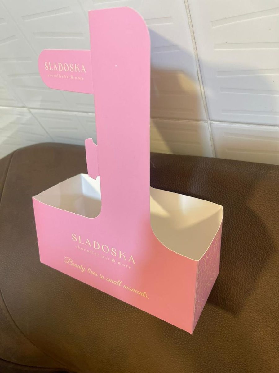 Sladoska pink cup carrier